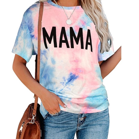 Tops - 1HR FLASH SALE‼️ Tie Dye Pink Mama Graphic T-shirt